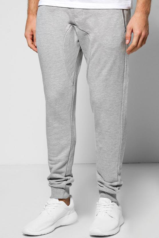 Skinny Fit Drop Crotch Joggers with Pockets